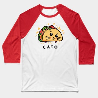 Cato = Cat + Taco Baseball T-Shirt